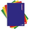 BM BeMore - Blocco Spiralato Maxi Color, 0112761 - 140 Fogli - Blocco Spiralato con Fori Formato A4 - Rigatura 1R, Righe senza Margini - Carta 80 g/mq - 4 Colori Assortiti - Confezione 3 pezzi