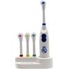 CYPBRANDS CyP Brands Real Madrid, spazzolino da denti, WC, igiene orale, spazzola vibrante, a batteria, colore bianco, prodotto ufficiale