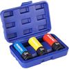 WORKPRO Set Bussole Bulloni Ruota, 3 pezzi, con Protezione, Attacco 1/2", Parete Sottile, Acciaio Cr-Mo, 17/19/21 mm, con Scatola Conservazione