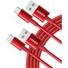 Anker cavo usb type-c, 331 confezione da 2 cavo usb c, doppio nylon intrecciato da USB C a USB 2.0, cavo di ricarica per iPhone 15/15Plus/15 Pro/15 ProMax Samsung Galaxy S10 S10+, LG V30(180cm)