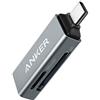 Anker Lettore di Schede di Memoria USB C 2 in 1, per Schede SDXC, SDHC, SD, MMC, RS-MMC, Micro SDXC, Micro SD, Micro SDHC e UHS-I(Grigio)