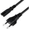 Tolesum 1.5M IEC 320 C7 Power Cable con 2 Pin Euro Cavo di alimentazione per/TV PS5/ PS4/ PS3/ Xbox Series X/S - Nero