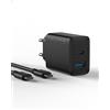 Anker Caricatore iPhone 20W USB C, rapido da parete compatibile con iPhone 17 Pro Max Air/16/15, iPad e altro (con cavo USB C da 150 cm)