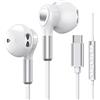 BENEWY Cuffie USB C per Samsung Galaxy S24 S23 Ultra S22 S21 FE S20 A55 A54 Auricolari USB C con Microfono Hi-Fi Stereo Cuffie Type C In-Ear con Filo Auricolari Tipo C per iPhone 16 15 Pro Max Plus iPad Pro