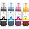 Jettruemedia 104 Inchiostro Cartucce Compatibili con Epson EcoTank ET-4800, Pacco da 4