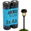 ABSINA Batterie solari AA ricaricabili 800mAh 1.2V NiMH