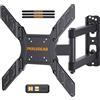 Perlegear Supporto da Parete per TV da 26 a 65 Pollici, Staffa TV con Braccio Girevole ed Estendibile, Max VESA 400x400, Supporto Ultra Resistente 45 kg - PGMFK6