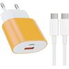 Samneer Caricabatterie rapido da 25W con cavo di ricarica rapida da 1,8 m Compatibile con:iPad,iPhone17,16,15 Pro/Max Potenza intelligente:25W/20W/18W/12W/10W/5W Ricarica i dispositivi in tutta sicurezza