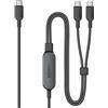 Anker Cavo, Cavo intrecciato 2 in 1 da USB C a USB C, fino a 140 W, Ricarica rapida per iPhone 16/16 Pro Max/serie 15, MacBook Air/Pro ecc. (1,2 m, Nero)