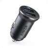 Anker Caricatore Auto Mini 24W 4.8 A Doppia USB Metallo, Adattatore Auto PowerDrive 2 Alloy Flush Fit LED Blu, per iPhone 17/16/15, iPad Pro/Air 2/Mini, Samsung Galaxy, Huawei, Xiaomi