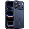 JETech Cover Magnetica Opaca per iPhone 17 Pro Max, Blu Scuro