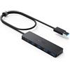 Anker Hub USB 3.0 a 4 Porte per Trasferimento Dati, USB Hub Multiporta Ultra Sottile (1cm di spessore) per Trasmissione Dati Alta Velocità(5Gbps) e Sincronizzazione per Macbook, Chiavette USB e Altro