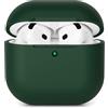 AOTUAO Custodia Compatibile con AirPods 4 (2024) Custodia Case, Case Protettiva Antiurto Antiscivolo in Silicone per AirPods 4a Generazione Cover Custodia, LED Frontale Visibile, Forest Green