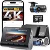 70mai Dash Cam A810S, 4K+1080P Telecamera Auto Fronte e Retro con SD 128GB, Starvis 2 HDR, GPS Integrato, Sorveglianza Parcheggio 24h AI, Visione Notturna, ADAS, WiFi & App, Supporta 512GB