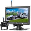 Rimoody Digitale Senza Fili Telecamere Retromarcia Kit, 7 Pollici IPS Monitor con Visione Notturna IP68 Impermeabile, BSD, Image Flip, Wireless Telecamera Posteriore Auto Camion/Bus/Furgone/Camper/Rimorchio