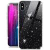 moex Sparky Case Compatibile con Apple iPhone X/iPhone XS Custodia con Effetto Glitter Trasparente Silicone Custodia Sottile Ragazza Custodia Protettiva Ultra Slim - Trasparente