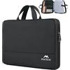 MATEIN Custodia Borsa Porta PC 15 15,6 Pollici, Impermeabile Custodia Computer Portatili Custodie Morbide Cover per PC Portatili Notebook, Laptop Sleeve Case Adatto per HP Dell ASUS Acer, Nero