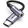 UGREEN Adattatore USB C a Jack 3.5mm Chip DAC per Cuffie Tipo C (Gray)