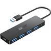 acer Hub USB 3.0 con 5 porte, Sdoppiatore Multi USB 3.0 Adattatore USB Alta velocità 5Gbps, Compatibile con MacBook PRO Air iMac Surface Laptop Chiave USB Disco Rigido Tastiera(21cm)