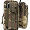 ONEFLOW Survival Case Compatibile con Google Pixel 9 Pro XL - Marsupio in nylon con moschettone, borsa tattica EDC con supporto per cintura, per esterni, colore: verde mimetico