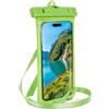 ONEFLOW Beach Bag per Honor 400 Pro, custodia impermeabile con touch e fotocamera finestra, custodia subacquea, per viaggi, nuoto con cinturino e nastro per tracolla, colore: verde
