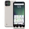 Doro - Smartphone Aurora A30 - Telefono Cellulare Senior - Facile da usare - Tasto Assistenza con Localizzazione GPS - Compatibile con apparecchi acustici - Cavo USB Incluso - Bianco