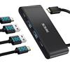 SSK Hub USB-C da 10 Gbps, splitter USB C a 4 porte a 2 porte USB-C 2 USBA, estensore adattatore multiporta hub USB 3.2 per PC Thunderbolt MacBook Pro (non supporta ricarica/monitor)