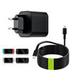 Tolesum Caricatore per Nintendo Switch/Switch 2, 60W Alimentatore Switch con Cavo avo di ricarica USB-C Rapida 1,5 m per Switch/Switch 2 Console/Switch Lite/Switch OLED/Switch Deck Dock/Controller