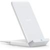 Anker Caricatore Wireless iPhone PowerWave Stand 10W, Caricabatterie Wireless Compatibile iPhone 17/16/15/14, Ricarica Rapida per Galaxy S25/24/23/10/S9/S9+/S8/S8+/Edge S7/Note 8