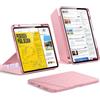 ESR Cover per iPad Pro 13"(M5/M4) 2025/2024, Supporto Verticale con Diverse Angolazioni, Ultra Stabile per iPad Pro 13 con Porta Pencil, Serie Flip, Rosa