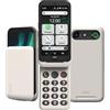 Doro Aurora A20 Smartphone per Anziani con WhatsApp, Cavo USB Incluso, Tasto SOS con GPS, Compatibile Apparecchi Acustici, Bianco Avorio