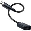 Tolesum Adattatore di Ricarica da USB-C a 3DS (18,5 cm) - Convertitore Presa Tipo-C Compatibile con Nintendo DSI, 3DS, 2DS, incl. XL e New Modelli- Nero