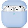 AOTUAO Custodia Compatibile con AirPods 4 (2024) Custodia Case, Case Protettiva Antiurto Antiscivolo in Silicone per AirPods 4a Generazione Cover Custodia, LED Frontale Visibile, Sky Blue