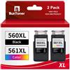 B BunToner BunToner PG-560XL CL-561XL Cartucce compatibili per Canon 560 561 per Pixma TS5350 TS5351 TS5352 TS5353 TS7450 TS7451 (1 nero 1 tri-color)