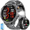 FITFLEX Smartwatch Uomo con Chiamata Bluetooth, 1,85"HD Grande Touch Screen Smart watch con 1000 mAh/luce LED/120 Modalità sportive/Frequenza Cardiaca/Monitor del Sonno/IP68 Impermeabile, Android IOS