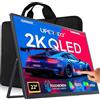 UPERFECT 22" 2K QLED Touchscreen Monitor Portatile, QHD, Staffa Integrata