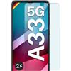 moex ShockProtect - Pellicola protettiva in vetro temperato per Samsung Galaxy A33 5G, ultra trasparente, compatibile con ogni custodia, 2 pezzi