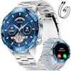 BENYAR SMART Smartwatch Uomo, 1.43"AMOLED Smart Watch con Chiamata Bluetooth, 170+ Modalità Sportive, IP68 Impermeabile, Sonno Cardiofrequenzimetro, 800mAh Batteria per Android iOS, Argento