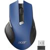 Acer Mouse Wireless Ergonomico, mouse computer ottico USB senza fili, 2,4 GHz con ricevitore mini USB, 1600 DPI regolabile, 6 pulsanti, compatibile con PC/Mac/Laptop/Chromebook