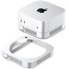 ORICO ST01 Supporto Mac mini 2024 | Interruttore integrato + 360° raffreddamento | ABS argento high-end, finitura metallica antigraffio & logo serigrafato, tutti modelli compatibili