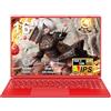 NOTODD PC Portatile Notebook 16 Pollici Win11 12GB 512GB 1TB SSD Espansione, Computer Portatile Celeron N5095 (fino a 2.9Ghz) 丨Ventola di Raffreddamento丨5G WIFI丨1920 * 1200 2K Schermo Doppio-Rosso