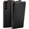 moex Custodia a libro per Samsung Galaxy A35 5G, con protezione a 360 gradi, con pellicola protettiva, in pelle PU, colore: Nero