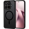 XTCASE Cover Magnetica per Xiaomi 17T, Ultra Sottile Custodia Traslucida Opaca Retro Resistente ai Graffi Paraurti in TPU Antiurto Protettiva Case, Nero