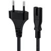 Tolesum 3M IEC 320 C7 Power Cable con 2 Pin Euro Cavo di alimentazione per TV/PS5/ PS4/ PS3/ Xbox Series X/S - Nero