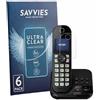savvies 6 Pezzi Pellicola Protettiva per Panasonic KX-TGC460 Protezione Schermo Trasparente
