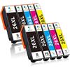 Jettruemedia 26XL Cartucce d'inchiostro Compatibili con Epson 26 XL Cartuccia, 10 Pack