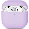 AOTUAO Custodia Compatibile con AirPods 4 (2024) Custodia Case, Case Protettiva Antiurto Antiscivolo in Silicone per AirPods 4a Generazione Cover Custodia, LED Frontale Visibile, Lavanda