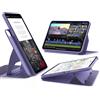 ESR Cover per iPad Air 13" M4/M3/M2 (2026/2025/2024), Girevole con Custodia Magnetica Rimovibile, Supporto Regolabile in Verticale/Orizzontale, 9 Angoli, Serie Shift, Viola