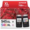 ZIPRINT PG545XL CL546XL Cartucce d'inchiostro compatibili per Canon 545 546 XL - Multipack per Pixma MG2450, MG2550, MG2950, IP2850, TS3150, MX495, MG3050, MG3053, MG3051 (2-Pack)
