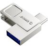 ORICO Pen Drive 64 GB, Chiavetta USB Type C Mini, Penna USB Doppio Connettore USB-A USB-C, Velocità di lettura 100 MB/s, Pennetta USB C per Smartphone Android, iPhone 15/16/17, MacBook, Plug & Play